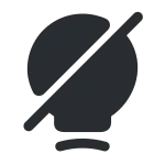 Lamp Slash SVG Icon